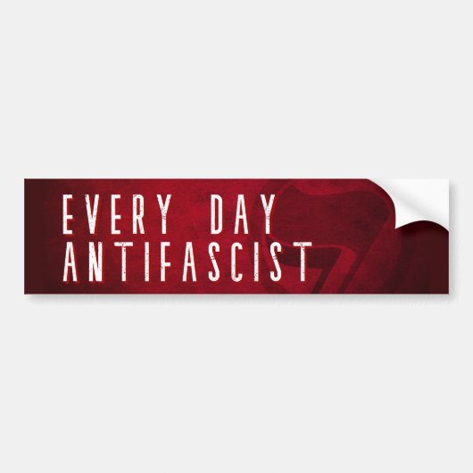 Elke dag antifasciste bumpersticker (Voorkant)