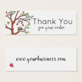 Elke dag, bedankt Label Mini Visitekaartjes (Voorkant /achterkant)