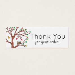 Elke dag, bedankt Label Mini Visitekaartjes