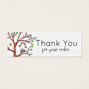 Elke dag, bedankt Label Mini Visitekaartjes