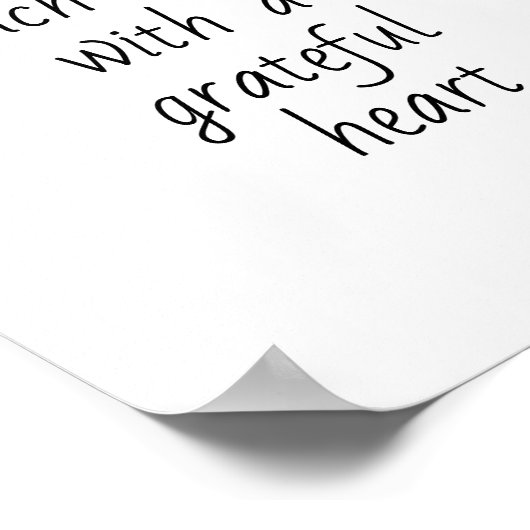 elke dag beginnen met een dankbaar hart poster (Hoek)