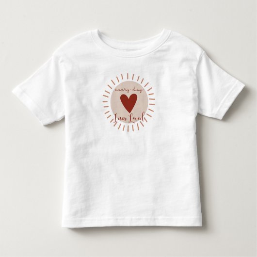 Elke dag ben ik dol op Boho Heart Sun Matching Kinder Shirts (Voorkant)