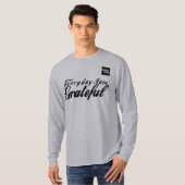 Elke dag ben ik GRATEFUL t-shirt lange hoes (Voorkant volledig)
