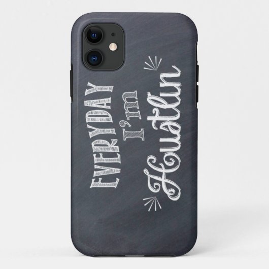 Elke dag ben ik Hustlin' Chalkboardzaak Case-Mate iPhone Case (Achterkant)