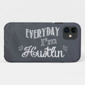 Elke dag ben ik Hustlin' Chalkboardzaak Case-Mate iPhone Case (Achterkant (horizontaal))