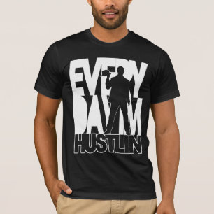 Elke dag ben ik Hustlin - White / Black T-shirt