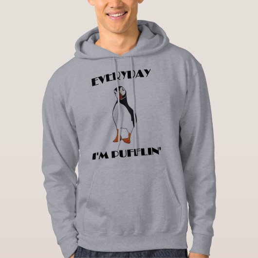 Elke dag ben ik Pufflin Puffin Bird Hoodie (Voorkant)