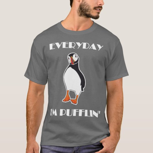 Elke dag ben ik Pufflin Puffin Bird T-shirt (Voorkant)