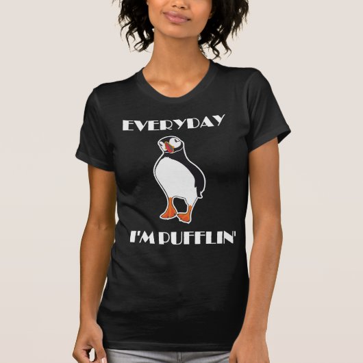 Elke dag ben ik Pufflin Puffin Bird T-shirt (Voorkant)