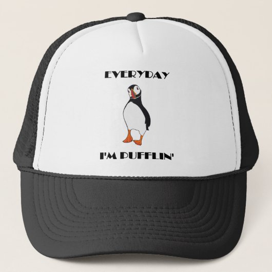 Elke dag ben ik Pufflin Puffin Bird Trucker Pet (Voorkant)