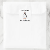 Elke dag ben ik Pufflin Puffin Bird Vierkante Sticker (Tas)