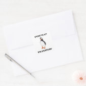 Elke dag ben ik Pufflin Puffin Bird Vierkante Sticker (Envelop)
