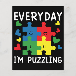 Elke dag ben ik Puzzels Leuk Autisme Bewustzijn