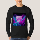 Elke Dag Beter T-shirt | Abstracte Reislijnen (Voorkant)