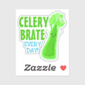 Elke dag Celerybrate - Punny Garden Sticker (Vel)