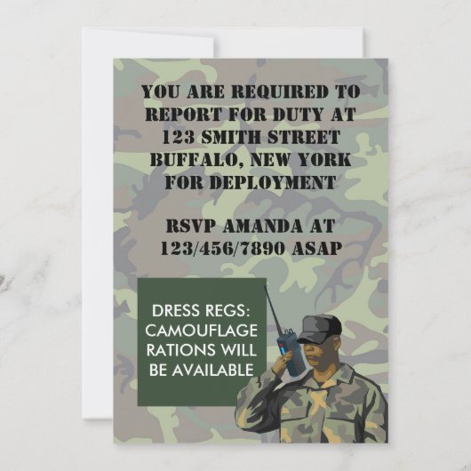 Elke dag dat het Lagerhuis wordt uitgenodigd Kaart (Achterkant)