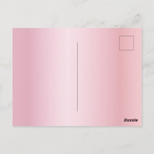 Elke dag dat je jarig bent roos gouduitnodiging briefkaart (Achterkant)