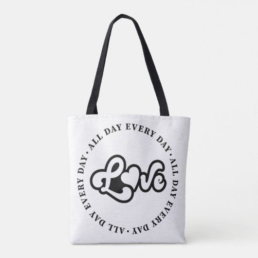 Elke dag de hele dag liefhebben tote bag (Achterkant)
