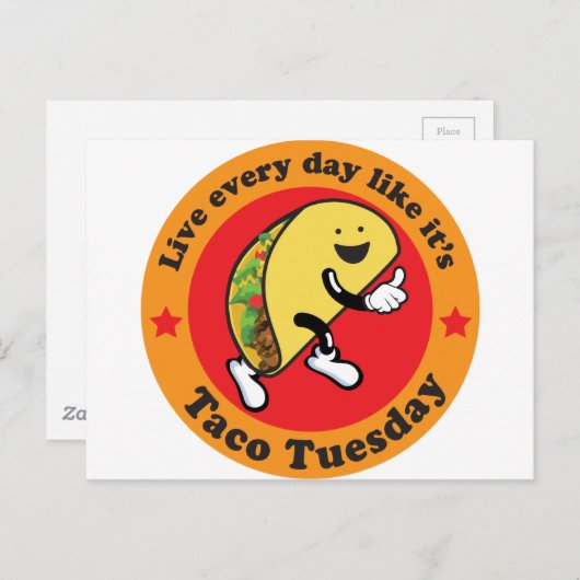 Elke dag dinsdag briefkaart (Voorkant / Achterkant)