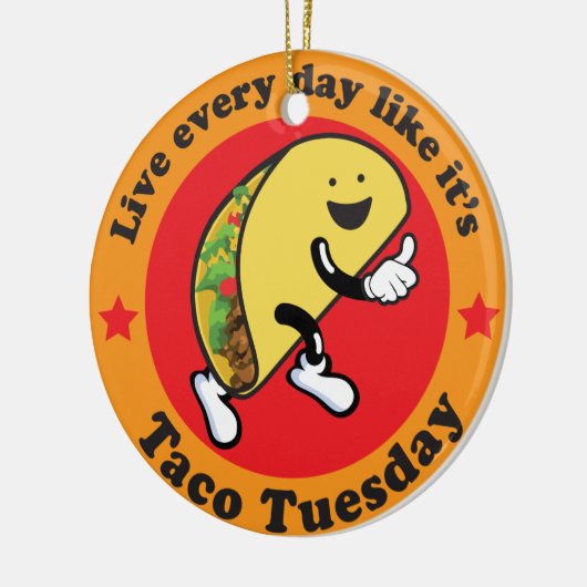 Elke dag dinsdag keramisch ornament (Links)