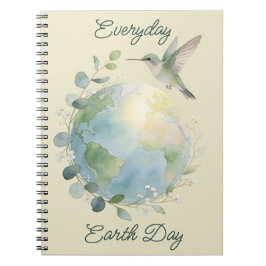Elke Dag Earth Day Kolibrie Vogel Notitieboek