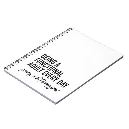 Elke dag een functioneel volwassene zijn notitieboek (Linkerzijde)