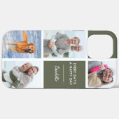 Elke dag een Happy Day 4 Foto Initialen Green Case-Mate iPhone Case (Achterkant (horizontaal))