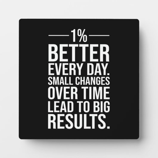 Elke dag een procent beter, succes Motivatie Fotoplaat (Voorkant)