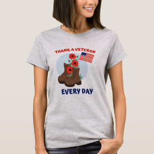 Elke dag een veteraan bedanken t-shirt