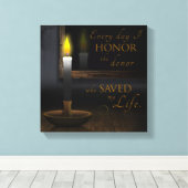 Elke dag eer ik de donor die mijn leven heeft gere canvas afdruk (Insitu (Houten vloer))