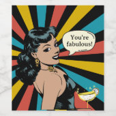 Elke dag Fabulous Pinup: Vier jezelf! Wijn Wijn Etiket (Enkel label)