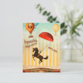 Elke dag gebeuren er onmogelijke dingen briefkaart (Staand voorkant)