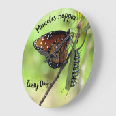 Elke dag gebeuren er wonderen - vlinder - wandklok (Hoek)