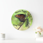 Elke dag gebeuren er wonderen - vlinder - wandklok (Huis)