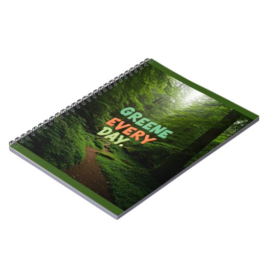 Elke dag groener" Eco-vriendelijke e-boeken Notitieboek (Linkerzijde)