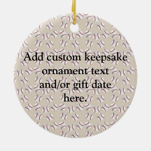 Elke dag honkbal mam sportief keramisch ornament (Achterkant)