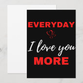 Elke dag hou ik meer van je bedankkaart (Voorkant / Achterkant)
