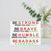 Elke dag in een badass briefkaart (Staand voorkant)