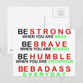 Elke dag in een badass briefkaart (Voorkant / Achterkant)