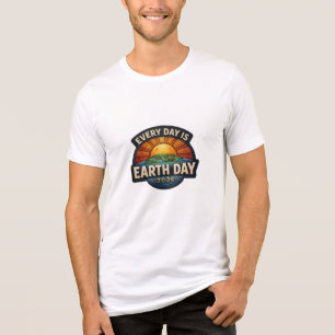 Elke Dag is Aardedag 2026   Eco Badge Ontwerp Tri-Blend Shirt