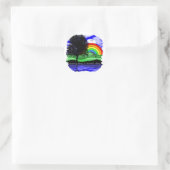 Elke Dag is Aardedag Ronde Sticker (Tas)