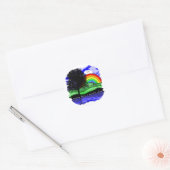 Elke Dag is Aardedag Ronde Sticker (Envelop)