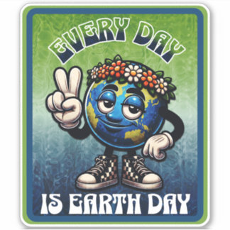 Elke Dag is Aardedag Sticker