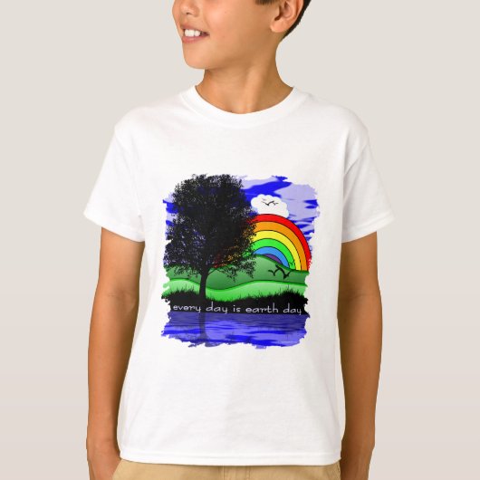 Elke Dag is Aardedag T-shirt (Voorkant)