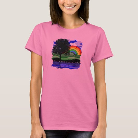 Elke Dag is Aardedag T-shirt (Voorkant)