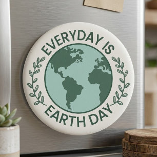 Elke Dag Is Aardedag - Vintage Groen Aardeliefhebb Magneet