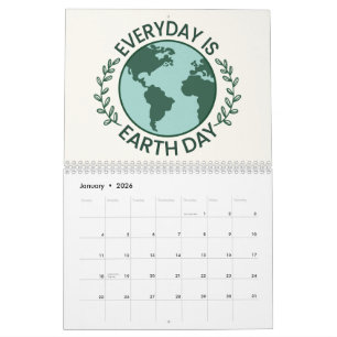 Elke Dag Is Aardedag - Vintage Groene Aarde Liefhe Kalender