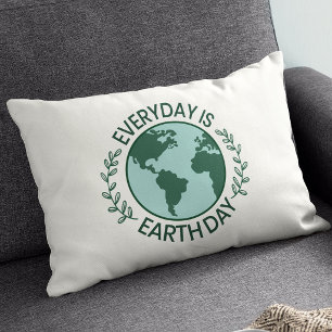 Elke Dag Is Aardedag - Vintage Groene Aarde Liefhe Kussensloop