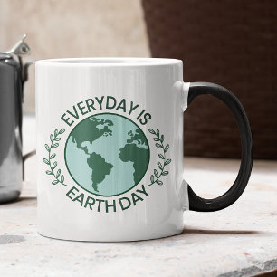 Elke Dag Is Aardedag - Vintage Groene Aarde Liefhe Magische Mok