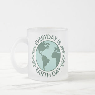 Elke Dag Is Aardedag - Vintage Groene Aarde Liefhe Matglas Koffiemok